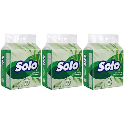 Solo Asılabilir Kağıt Havlu (Hijyenik ve Pratik Kullanım İçin Uygun) (3 Lü Set)