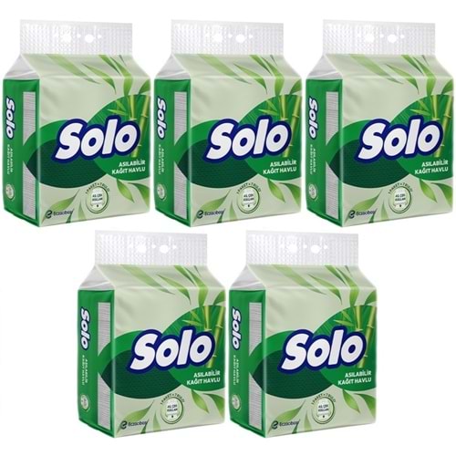 Solo Asılabilir Kağıt Havlu (Hijyenik ve Pratik Kullanım İçin Uygun) (5 Li Set)