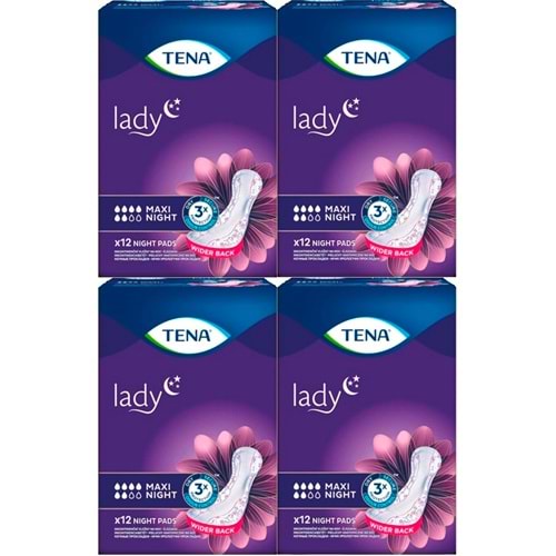 Tena Mesane Pedi Lady Maxi Night 48 Adet (4PK*12)