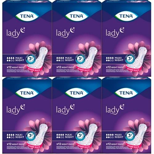 Tena Mesane Pedi Lady Maxi Night 72 Adet (6PK*12)