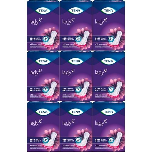 Tena Mesane Pedi Lady Maxi Night 108 Adet (9PK*12)