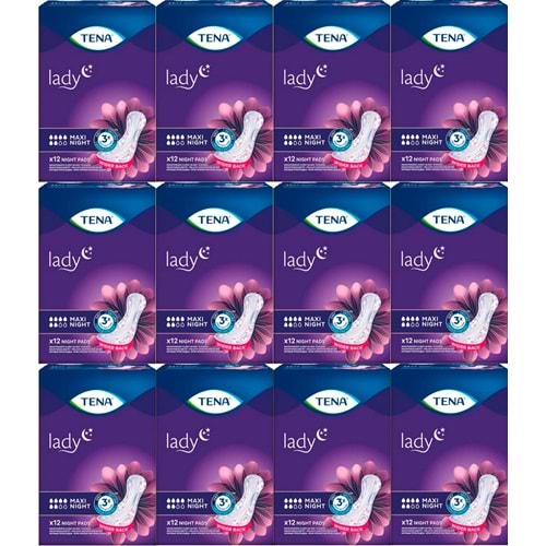 Tena Mesane Pedi Lady Maxi Night 144 Adet (12PK*12)