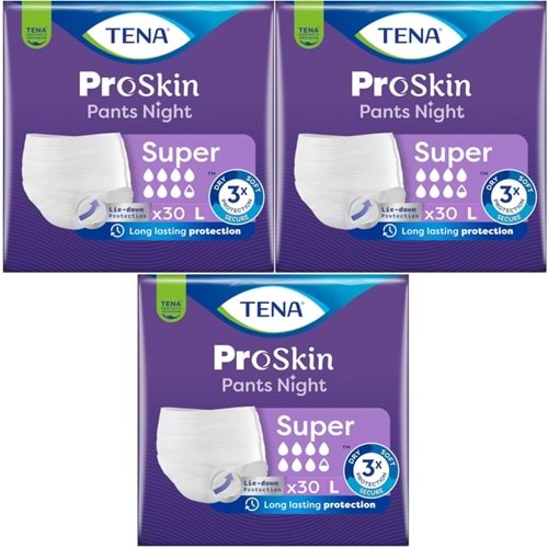 Tena Proskin Pants Süper Night Gece Emici Külot Yetişkin Bezi L - Büyük - Large 90 Adet