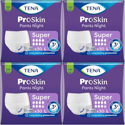 Tena Proskin Pants Süper Night Gece Emici Külot Yetişkin Bezi L - Büyük - Large 120 Adet