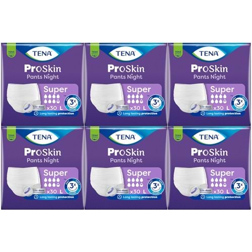 Tena Proskin Pants Süper Night Gece Emici Külot Yetişkin Bezi L - Büyük - Large 180 Adet