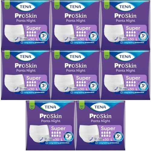 Tena Proskin Pants Süper Night Gece Emici Külot Yetişkin Bezi L - Büyük - Large 240 Adet