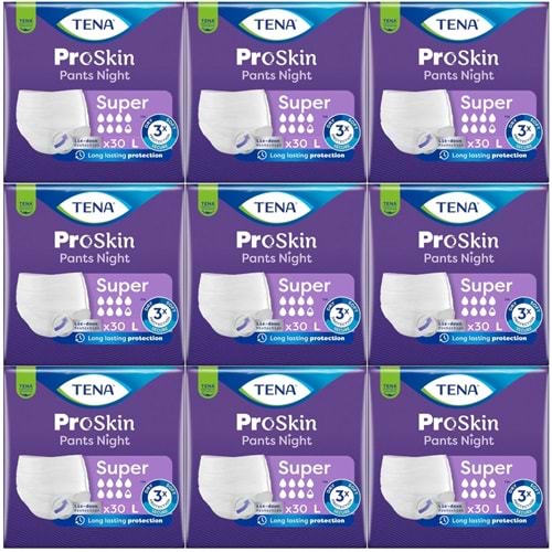 Tena Proskin Pants Süper Night Gece Emici Külot Yetişkin Bezi L - Büyük - Large 270 Adet