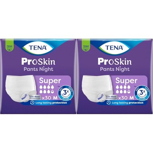 Tena Proskin Pants Süper Night Gece Emici Külot Yetişkin Bezi M - Orta - Medium 60 Adet