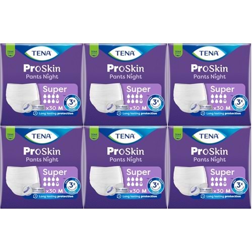 Tena Proskin Pants Süper Night Gece Emici Külot Yetişkin Bezi M - Orta - Medium 180 Adet