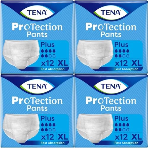 Tena ProTection Pants Plus Emici Külot Yetişkin Bezi XL - Ekstra Büyük - Extra Large 48 Adet
