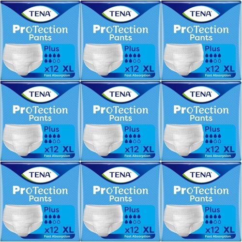 Tena ProTection Pants Plus Emici Külot Yetişkin Bezi XL - Ekstra Büyük - Extra Large 108 Adet