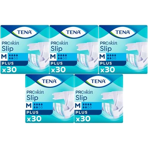 Tena Proskin Slip Plus Bel Bantlı Yetişkin Bezi M - Orta - Medium 150 Adet