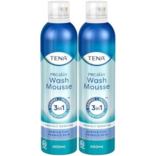 Tena Proskin Vücut Temizleme Köpüğü 400 ML (3 in 1 Arada) (2 Li Set)