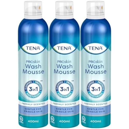 Tena Proskin Vücut Temizleme Köpüğü 400 ML (3 in 1 Arada) (3 Lü Set)