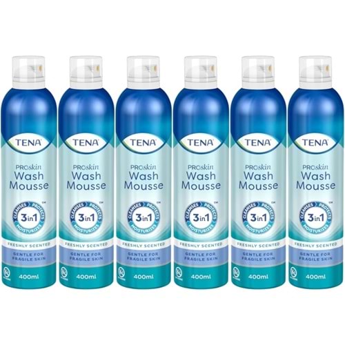Tena Proskin Vücut Temizleme Köpüğü 400 ML (3 in 1 Arada) (6 Lı Set)