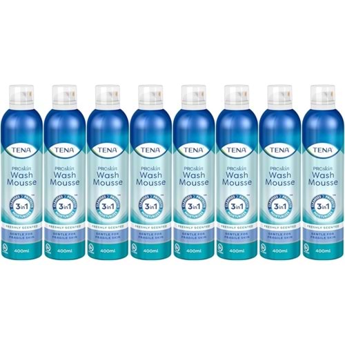 Tena Proskin Vücut Temizleme Köpüğü 400 ML (3 in 1 Arada) (8 Li Set)