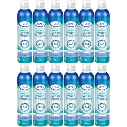Tena Proskin Vücut Temizleme Köpüğü 400 ML (3 in 1 Arada) (12 Li Set)