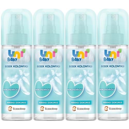 Uni Baby Bebek Kolonyası 150ML Nemlendiricili/Bebeksi Dokunuş (4 Lü Set)