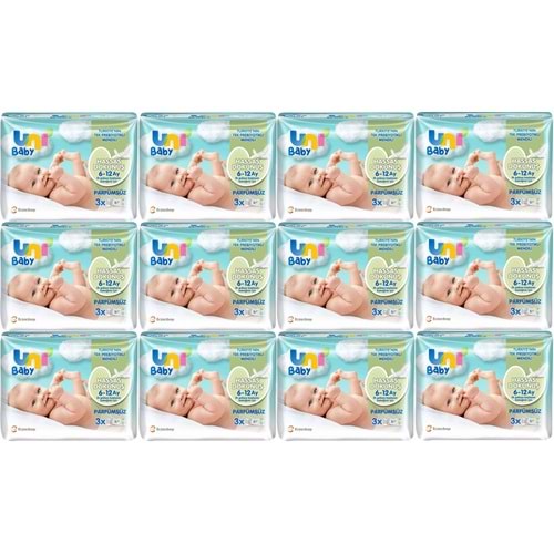 Uni Baby Islak Havlu Hassas Dokunuş 52 Yaprak (36 Lı Set) 1872 Yaprak (12PK*3)