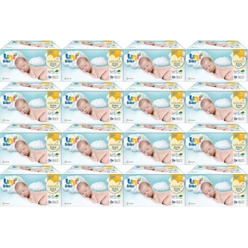 Uni Baby Islak Havlu Hassas Yeni Doğan 40 Yaprak (48Li Set) 1920 Yaprak (Narin Ciltler için)(16PK*3)