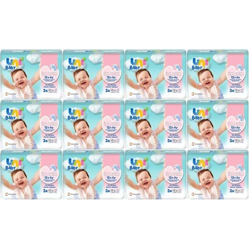Uni Baby Islak Havlu Mendil İlk Adım 52 Yaprak (36 Lı Set) 1872 Yaprak (12PK*3)