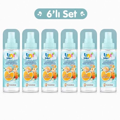 Uni Baby Bebek Kolonyası 150ML Nemlendiricili - Tatlı Esintiler (6 Lı Set)