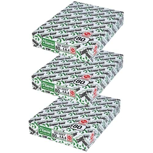 Copier Bond (Ve-Ge) A4 80GR/M2 Fotokopi Kağıdı 1500 Adet (3PK*500)