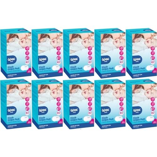 Wee Baby Klasik Göğüs Pedi (40 Lı) 400 Adet (10Pk*40)