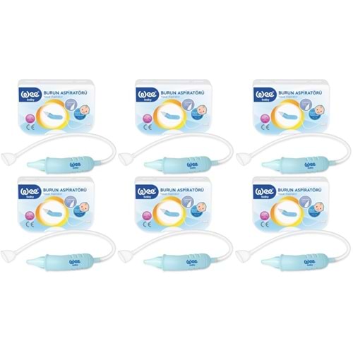 Wee Baby Burun Aspiratörü Nasal (Yeni Saklama Kabı Kutulu) (6 Lı Set) (WEE162)