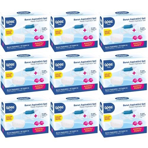 Wee Baby Burun Aspiratörü Seti Şeffaf (WEE945) (9 Lu Set)