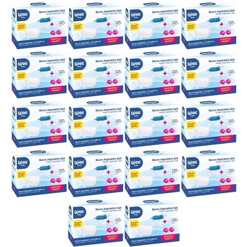 Wee Baby Burun Aspiratörü Seti Şeffaf (WEE945) (18 Li Set)