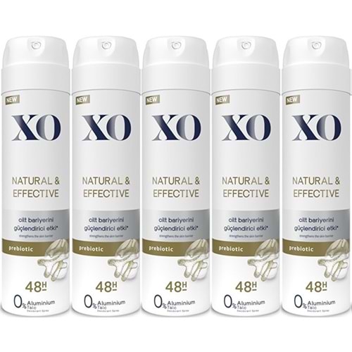 XO Deodorant 150ML Women-Kadın Natural & Effective (5 Li Set)
