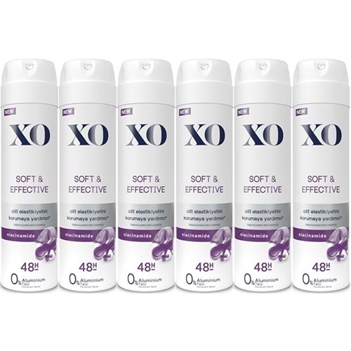 XO Deodorant 150ML Women-Kadın Soft & Effective (6 Lı Set)