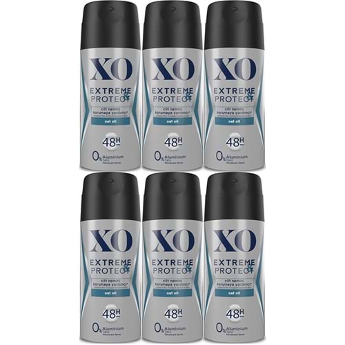 XO Deodorant 150ML Men-Erkek Extreme & Protect (6 Lı Set)