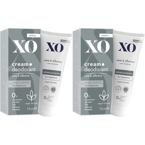 XO Krem Deodorant 75ML Unisex Care & Effective Parfümlü (2 Li Set)