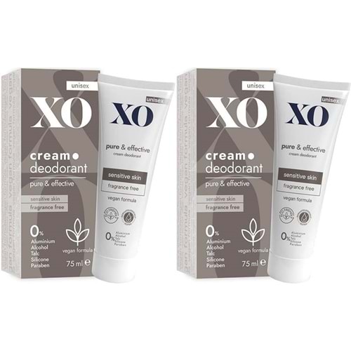 XO Krem Deodorant 75ML Unisex Pure & Effective Kokusuz (2 Li Set)