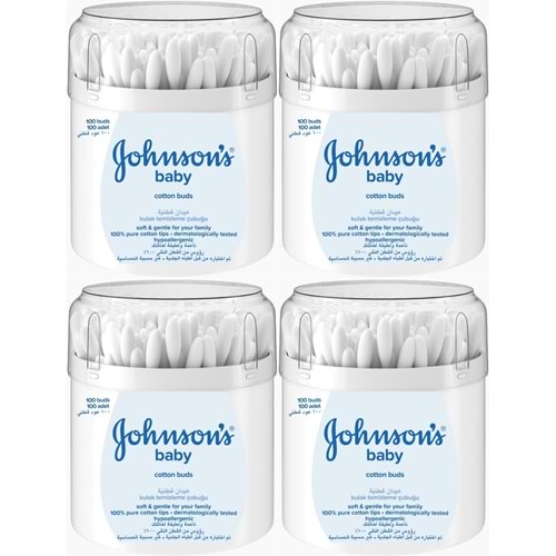 Johnsons Baby Kulak Temizleme Çubuğu 100 Adet (4 Lü Set)