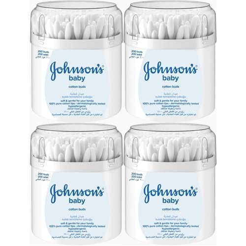 Johnsons Baby Kulak Temizleme Çubuğu 200 Adet (4 Lü Set)