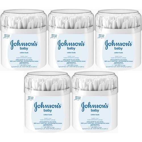 Johnsons Baby Kulak Temizleme Çubuğu 200 Adet (5 Li Set)
