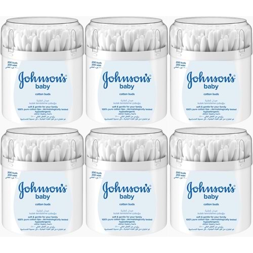 Johnsons Baby Kulak Temizleme Çubuğu 200 Adet (6 Lı Set)