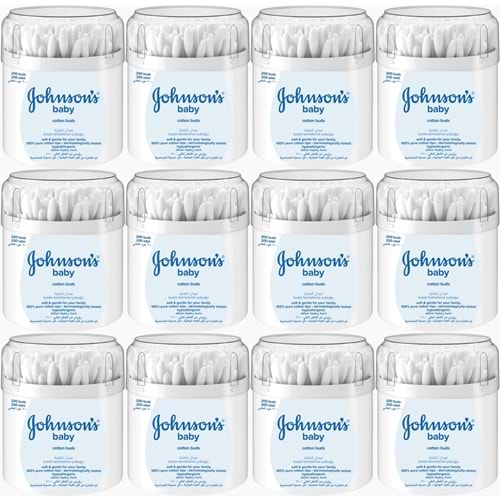 Johnsons Baby Kulak Temizleme Çubuğu 200 Adet (12 Li Set)