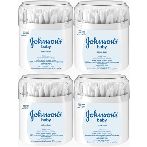 Johnsons Baby Kulak Temizleme Çubuğu 100 Adet + 200 Adet Toplam 600 Adet (Karma Set)