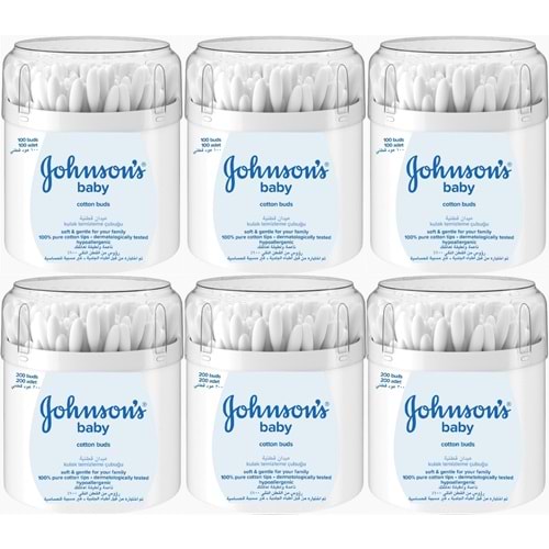 Johnsons Baby Kulak Temizleme Çubuğu 100 Adet + 200 Adet Toplam 900 Adet (Karma Set)