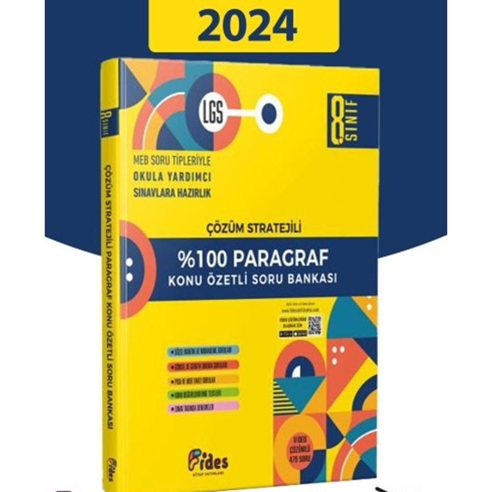 ORTAOKUL YÜZDE 100 PARAGRAF KONU ÖZETLİ SORU BANKASI FİDES
