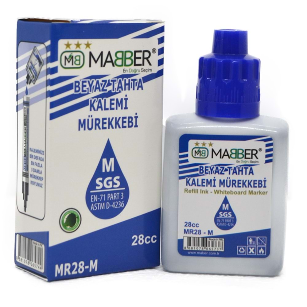 TAHTA KALEMİ MÜREKKEBİ MAVİ MABBER